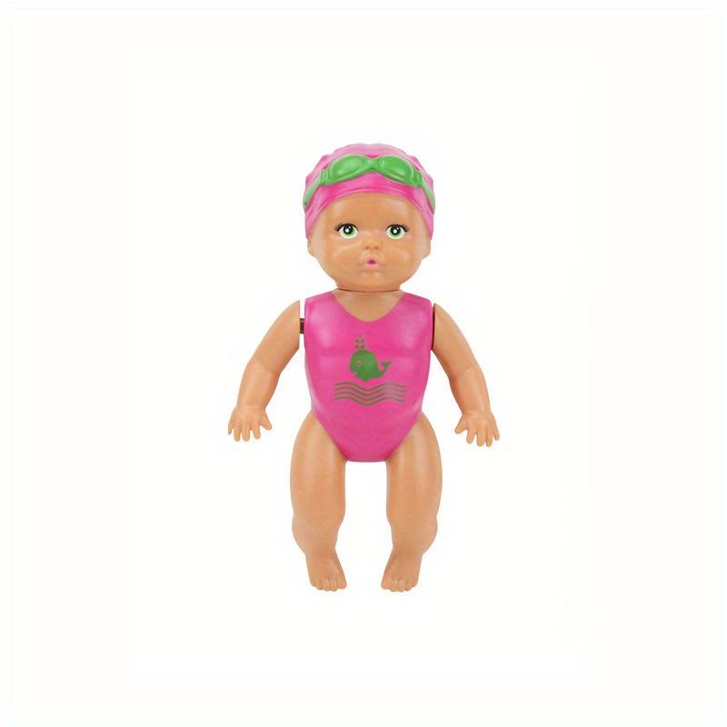 TEMU Muñeca de color aleatorio, muñeca de cuerda para niños con articulaciones, juguete de baño para niños, para las , juguete de cuerda