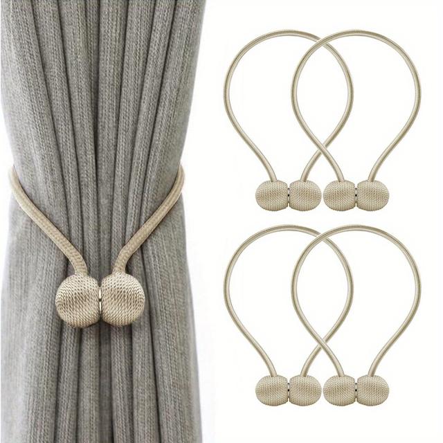 TEMU Set Of 4 Elegant And Modern Magnetic Curtain Tiebacks, Perfect For Holding Curtains In . Ideal For Enhancing The Decor Of Offices, Bedrooms, And Living Rooms