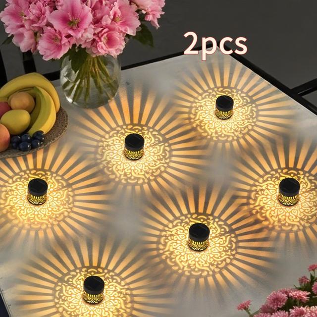 TEMU OURLIFE Juego de 2 Luces Solares para Valla | Lámparas de Pared Exteriores con Estilo | Iluminación Solar LED para Jardines, Patios y Escalones | Nocturno Auténtico para Patios, y Hogares