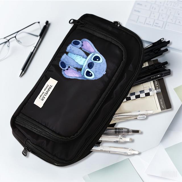 TEMU 1pc Stitch Pencil Case, Lovely Pencil Case, Suitable For Girls And Boys Aesthetic Pencil Case Suitable For High School Office Supplies, Happy Eid Al-fitr.