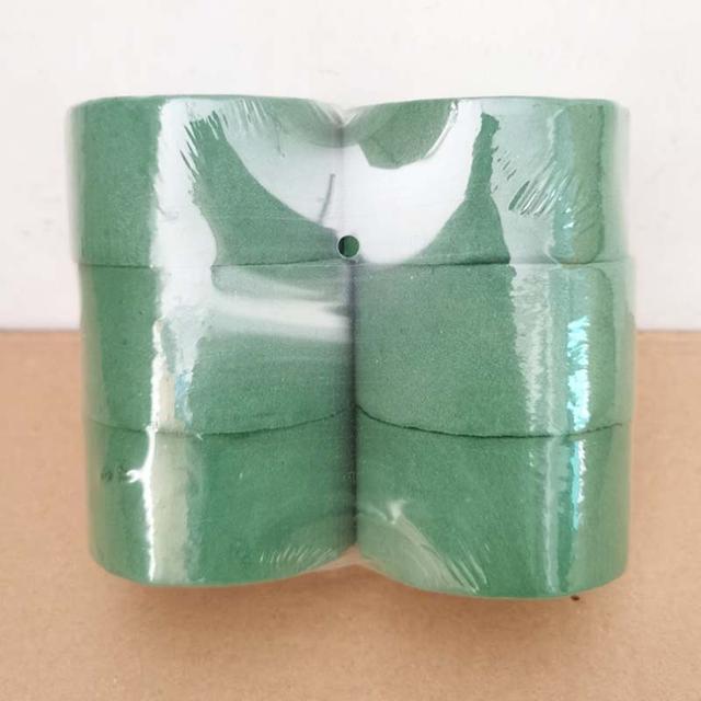 TEMU 4pcs Of Durable, High- Floral Foam Sponge, Suitable For Fresh And Artificial Flowers, Diy Craft Plastic Flower Foam, For Wet And Dry Use, Round, Cuttable Foam Bricks