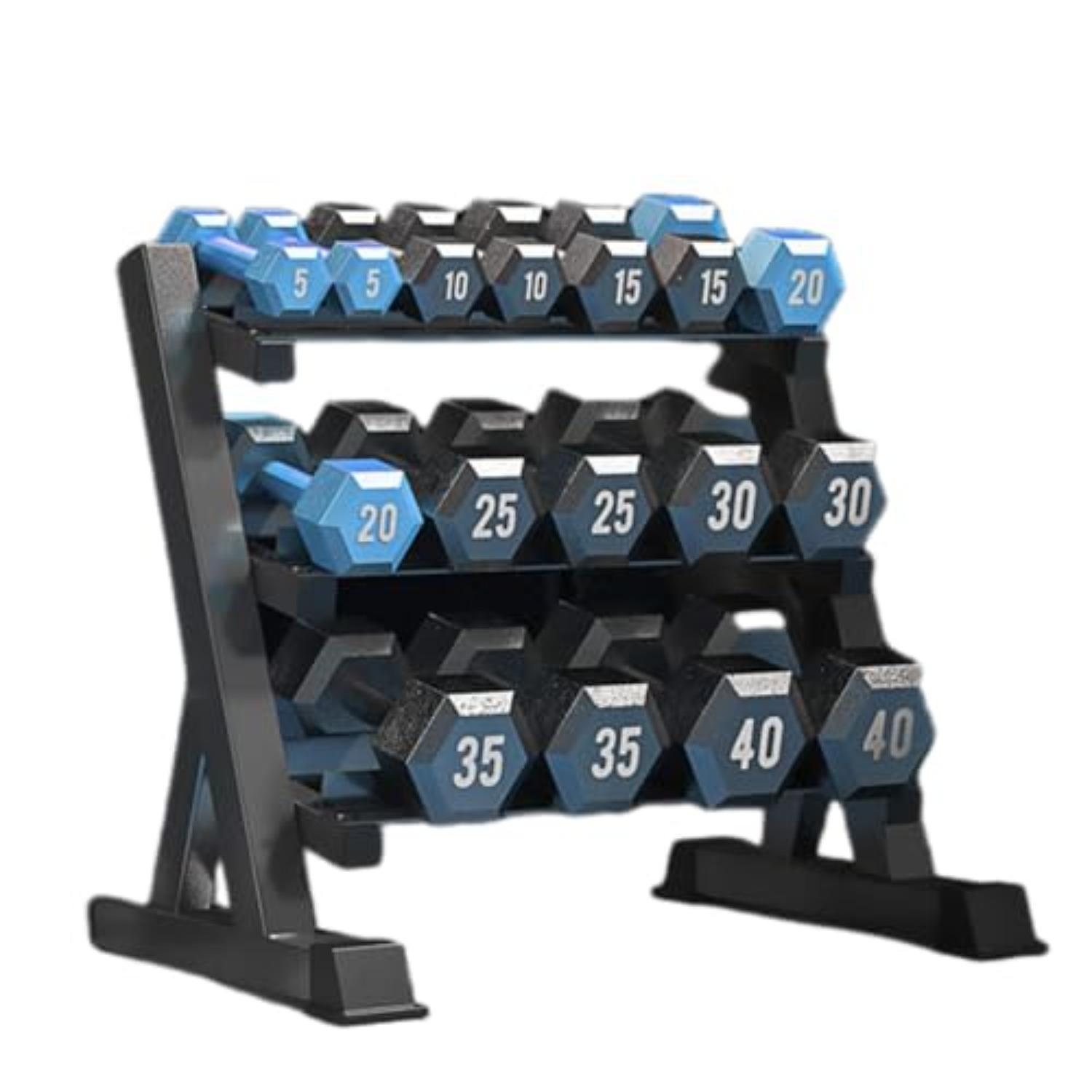 TEMU Heavy Duty For Dumbbell Rack With A Capacity Of 1100lb - A 3-tier Adjustable Weight Stand For Home Gyms, -saving Storage Of For Dumbbells And Kettlebells, (rack Only)