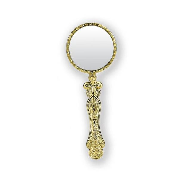 TEMU 1pc 5x Magnifying Glass With Hd - Portable Handheld Magnifier, Metal Zoom For Reading, Smartphone Compatible (for Phone Screens), Suitable For Books, Tablets, For Pc Monitors