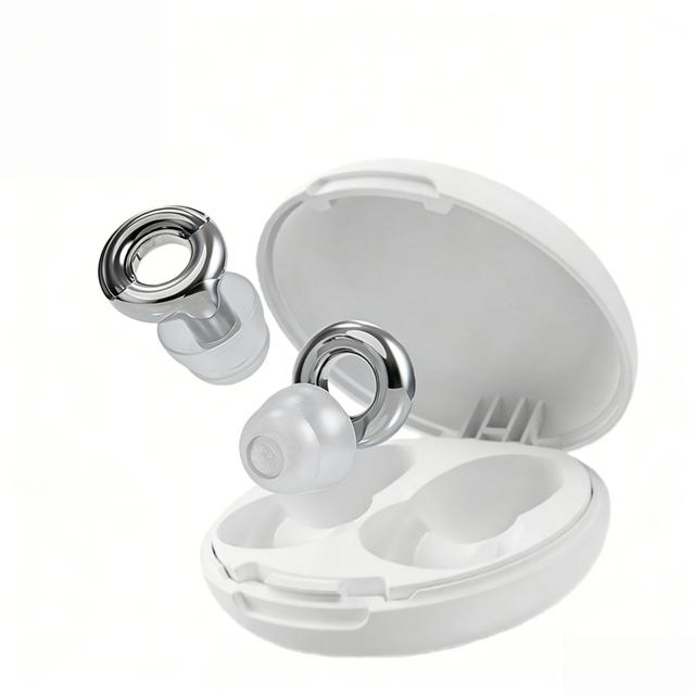 TEMU Earplugs Designed For Sleep, Reusable And Essential For Travel, Suitable For Work And Study, Includes A Portable Case And 4 Pairs Of Ear Tips In Sizes Xs, S, M, And L, Without Battery