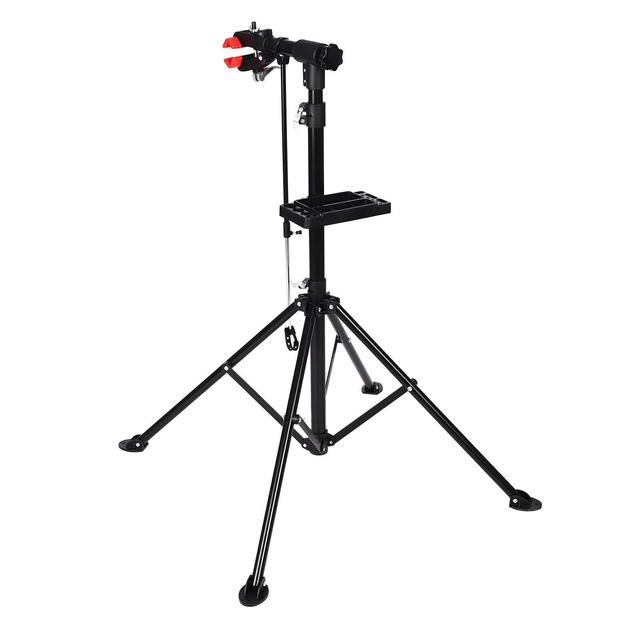 TEMU Supporto per bicicletta, OUKANING, portabiciclette da pavimento, scomparto regolabile e vassoio per attrezzi, supporta fino kg, per supporto per riparazione di biciclette ed e-