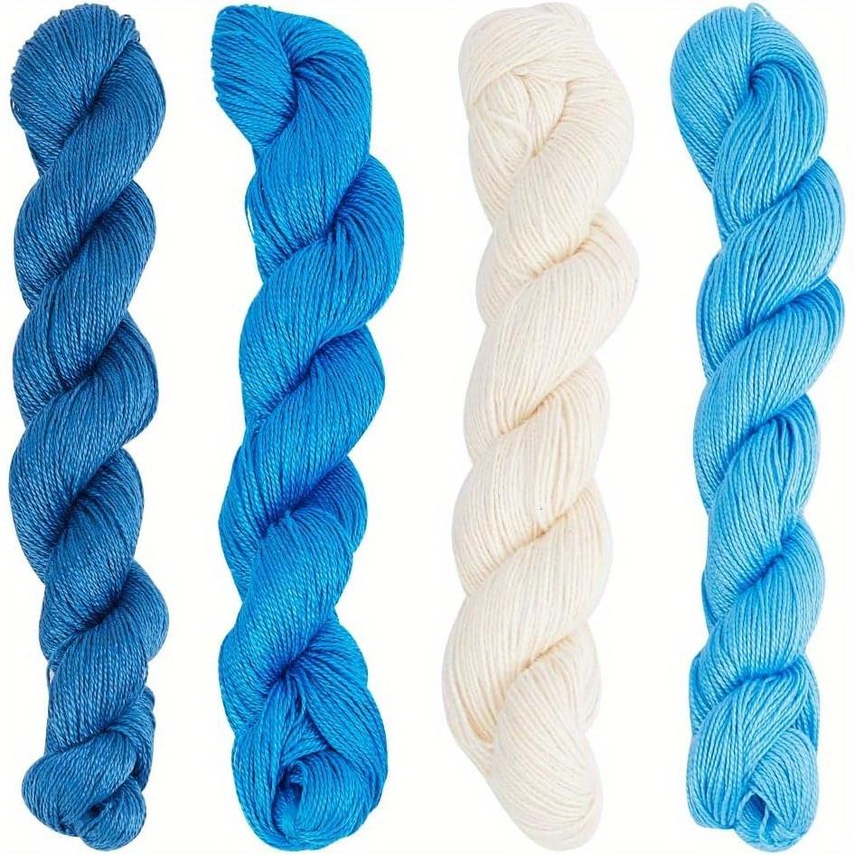 TEMU Set Of 4 Thread Skeins, Each 100 Meters Long, In 4 Different Colors For Embroidery, Suitable For Japanese Quilting And Projects
