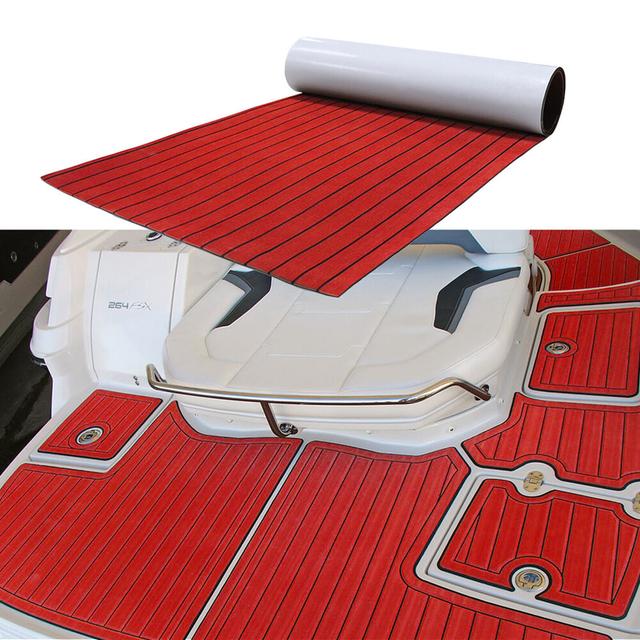 TEMU Eva Red Boat Flooring Mats Foam Yacht Teak Decking Sheet Marine Carpet