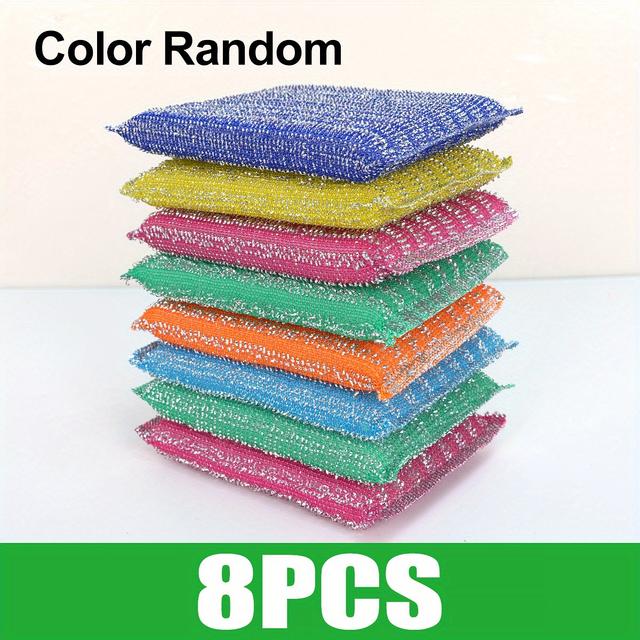 TEMU 8/16/32 piezas de almohadillas de esponja para fregar, almohadillas de esponja gruesas reutilizables de para limpiar utensilios de cocina