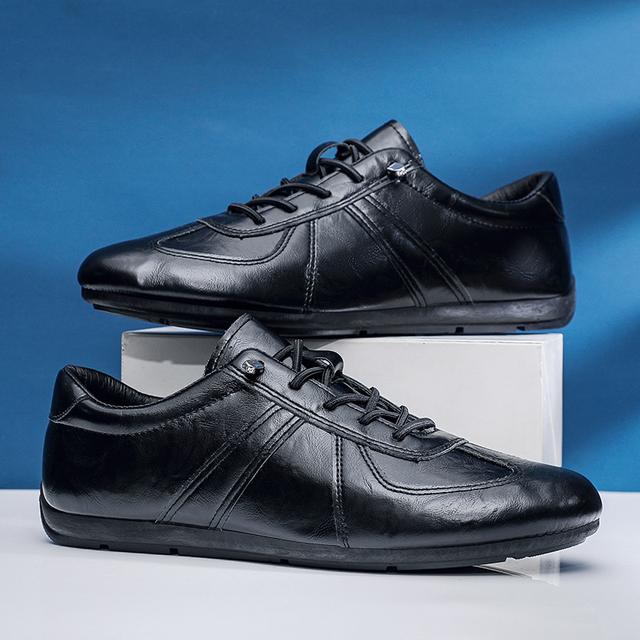 TEMU メンズ スリッポン ローファー - 軽量ル&日常用シューズ、スリップオンクロージャー、クッション付きPVCソール - ブラックドレス&カジュアルオフィス・イベント・エランダ用シューズ - 簡単お手入れミニマリストデザイン、オフィスウェア、シックなスタイル、耐久性抜群、向け、快適フィット、オフィスワーカー向け