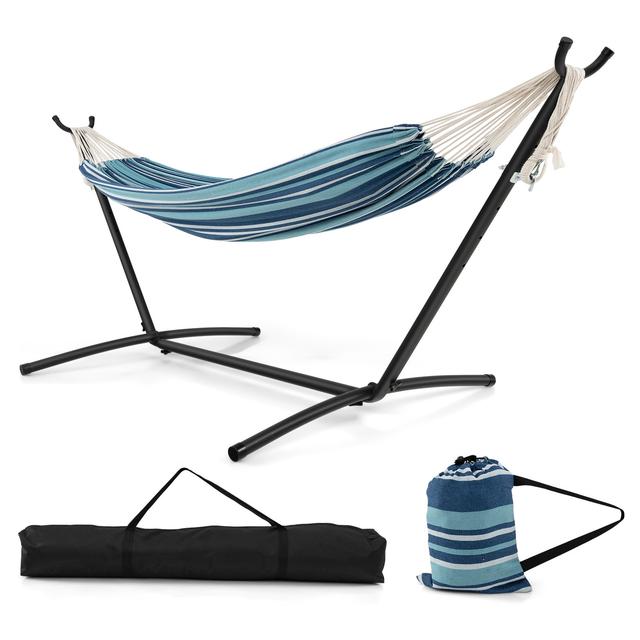 TEMU Multigot Portable Indoor Outdoor 2-person Double Hammock Set With Stand And Carrying Cases