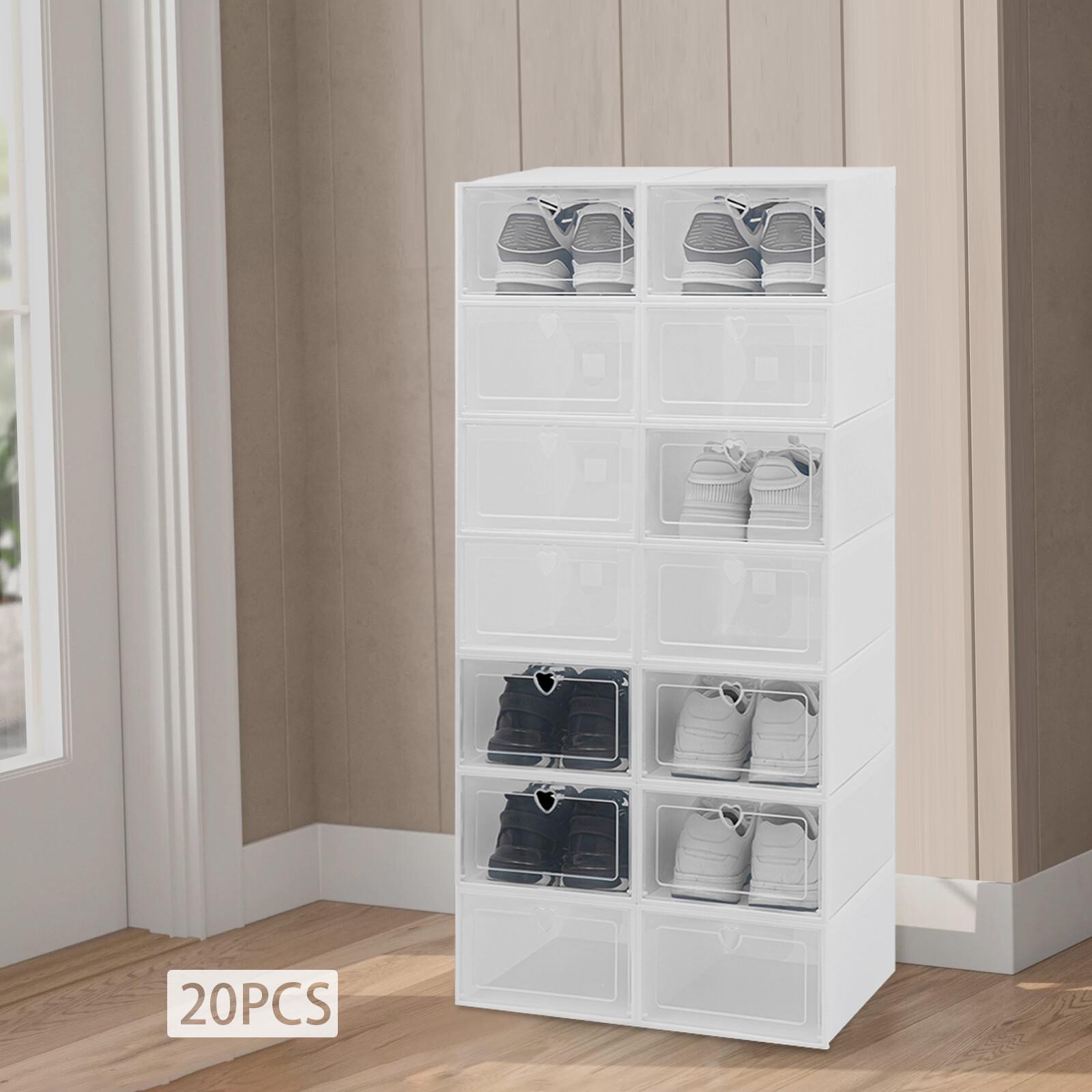 TEMU 20 Cajas Grandes para Zapatos de Color Crema con Abatible