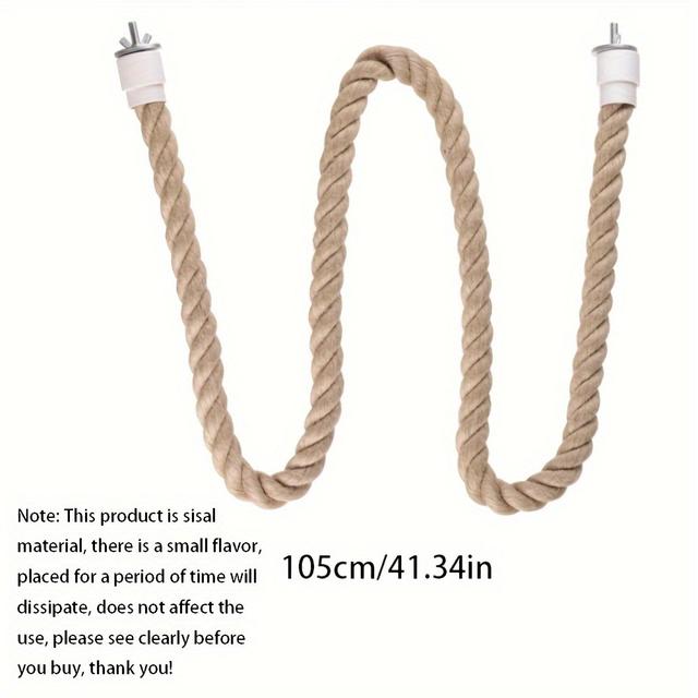 TEMU Durable Rattan Bungee Bird Climbing Rope, Pillow Block Bearing, Essential Cage Accessory For Long-tailed Small Parrots, Aiqingniao & Macaw, Bird Supplies, Colors