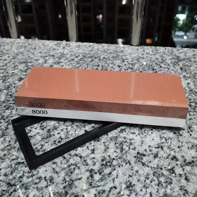 TEMU Double-sided Sharpening Stone, Kitchen Tool Set, 2pcs Ceramic Knife Sharpener With 3000/8000 Grit For Fast And Effective Grinding, Manual No-electricity Needed Durable Adjustable Angle Chef'