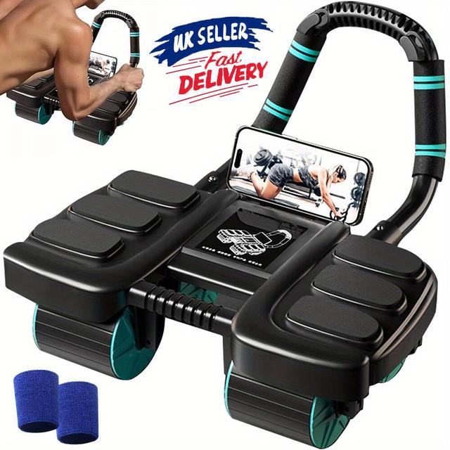 TEMU Wheel With 6 Elbow Support Ab Roller Wheel Abdominal Fitness Wheel