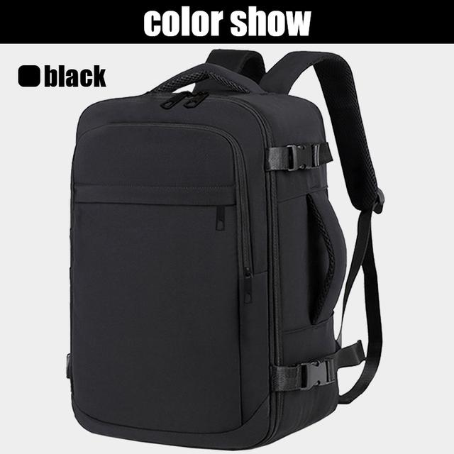 TEMU Mochila para portátil - Bolsa de equipaje de y verano para con cinturón de seguridad, múltiples bolsillos, correa de ajustable, mochila de viaje [Dirección de cremallera aleatoria]