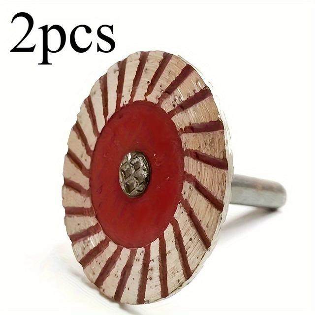 TEMU 2pcs Mini Diamond Saw Blade 40mm, Thread Core For Stone Cutting, For Metal, Manual Hand-held Tool For Granite Sandstone Concrete Carving