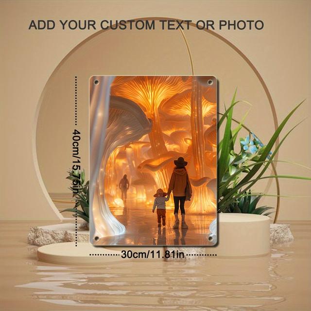 TEMU Personalized Custom Metal Tinplate Sign Vintage Photo Plaque With Your Picture And Text For Home Bar Farmhouse Industrial Wall Art Decor, Unique Gift For Any Occasion