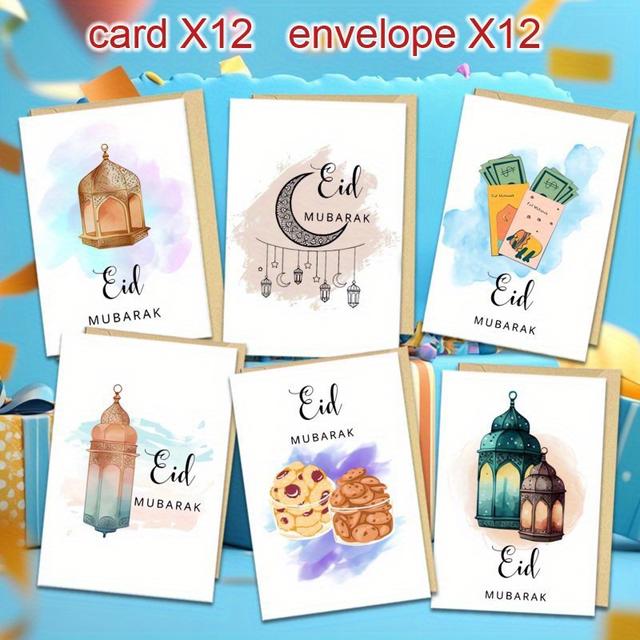 TEMU 24 Stück (12 Umschläge + 12 Karten) Lustige, niedliche Cartoon Leere Grußkarten für Familie, Freunde, , Schwester, Weihnachtskarten, Glückwunschkarten zum Neuen Jahr