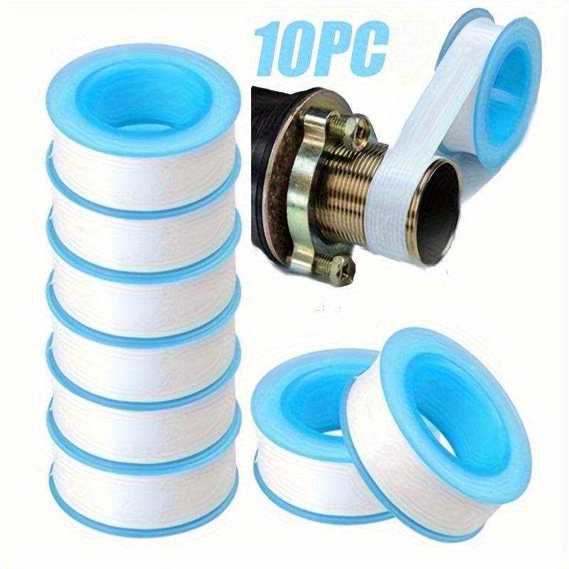 TEMU 10pcs Set Of Pipe Sealing Tapes, Teflon Leak-proof Sealing Tape, Thread Sealing Tape, Showerhead Pipe Tape, Kitchen Sink Installation Accessory, White Water Pipe Sealing Tape