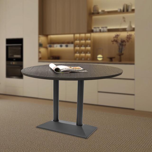 TEMU Double Table Legs, Black Legs, Height 72cm, Rectangular Steel Feet, Spray Painted Small Bar Dining Table Bracket