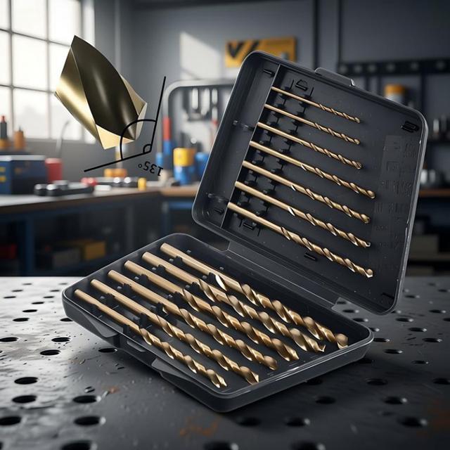 TEMU 13pcs Steel Spiral Drill Bit Set, Suitable For Metal,, Cast, Wood, And Plastic - Durable Metal Casing, Precision Cutting And Polishing, Ideal For Projects And Professional Use, Metalworking
