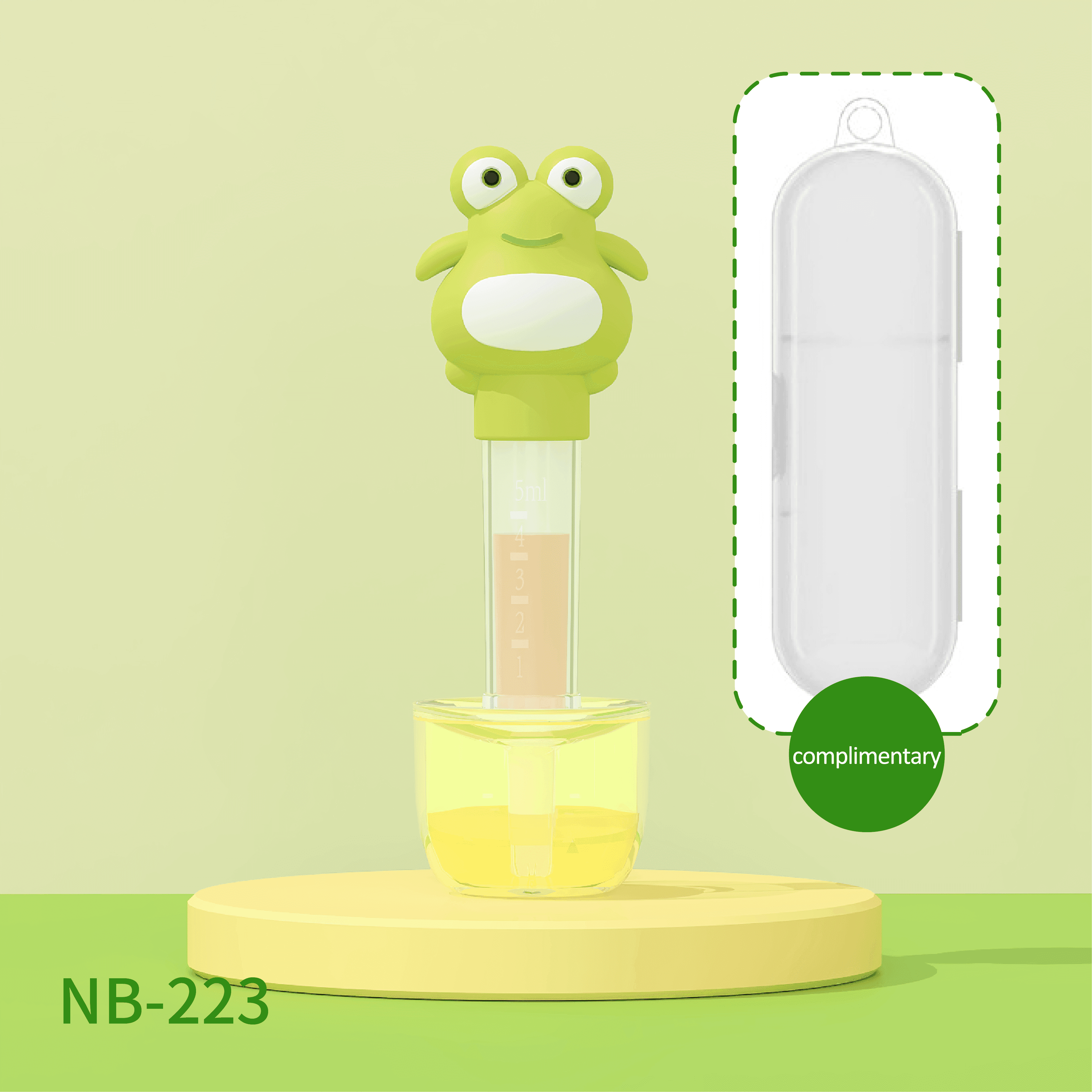 TEMU A Feeder, Frog-shaped Baby Medicine Dispenser With Measurement Marks - Leak-proof Pacifier Design, Feeder For Infants/toddlers, Ideal Christmas/halloween Gift For New Parents