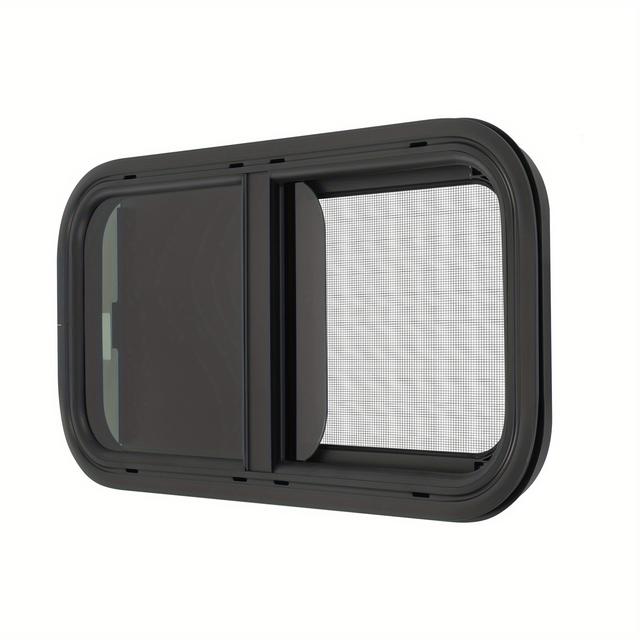 TEMU Upgrade Your Rv With Tinted Replacement Window, High Privacy & Security Lock, Slide-open Ventilation With Insect Screen, For Rv Van Metal Plate Installation
