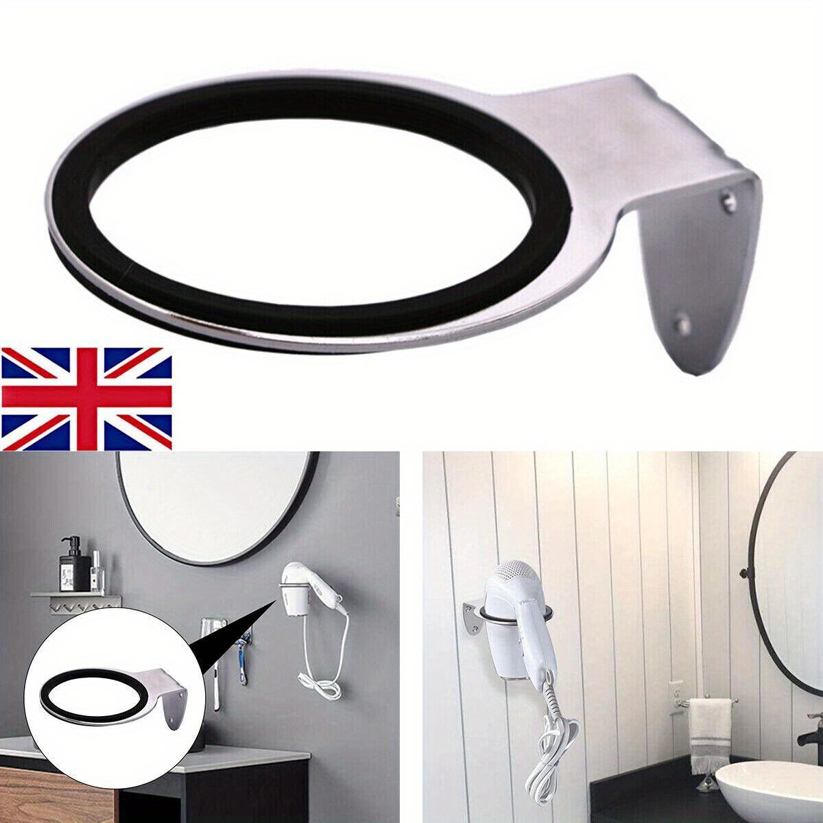 TEMU Hair Dryer Holder Bathroom Tools Rack Stand Organizer Wall Mounted Tool