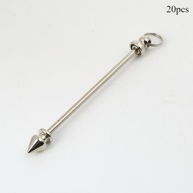 TEMU 20pcs Metal Beadable Keychain Rod Set - Diy Making Supplies, Metal Keychain Accessory Kit For Crafting Beaded Charms & Pendants