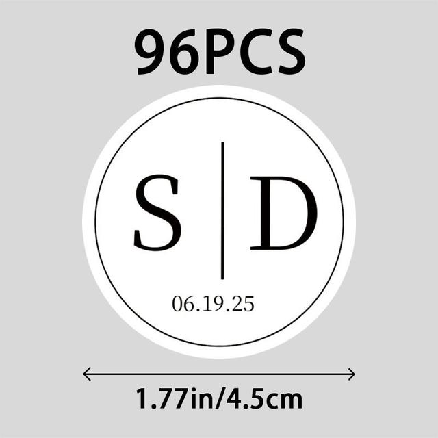 TEMU Personalized Wedding Stickers In Sets Of 48 Or 96, Featuring A Thank You Message, Perfect For Wedding Favors And Modern Celebrations.