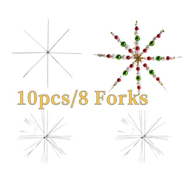 TEMU 6-prong/8-prong Beading Thread Snowflakes - The Line Shape Is Perfect For Personalized , And Crafting . Are Available In Sizes M/l/xl, With A Diameter Of 1.5 Inches, 3.8 Inches, 10pcs Per Pack
