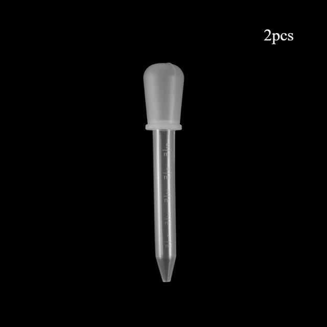 TEMU 2pcs 5ml Clear Silicone Graduated Dropper Pipettes - Precision Measuring Tools For Epoxy Resin, Candy Molds, Jewelry Making, Diy Crafts - Flexible, Durable &