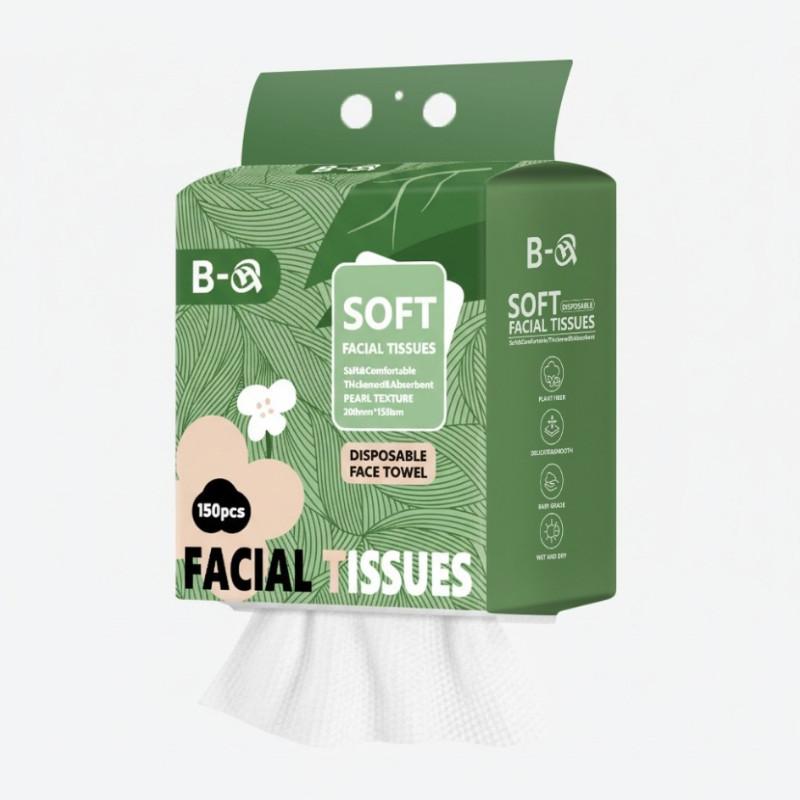 TEMU 150pcs Disposable Facial Towels | Thickened Double-sided Cleansing Towels, Small-sized Dual-use , Non-woven Fabric, 100g/㎡