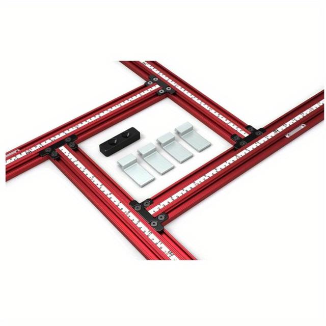 TEMU Spetool Einstellbare Arbeitsplatten-Fräschablone mit den Maßen 650 mm x 650 mm, eine Frässtanzmaschine für die Holzbearbeitung zur Herstellung von quadratischen und rechteckigen Schlitzfräsen