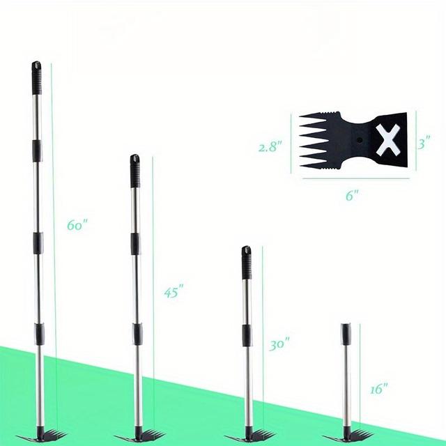 TEMU 1/2個の新しい取り外し可能なユース除草と栽培ツールマニュプーラガーデンホーはポータブルで簡単に組み立てられるため必須です。