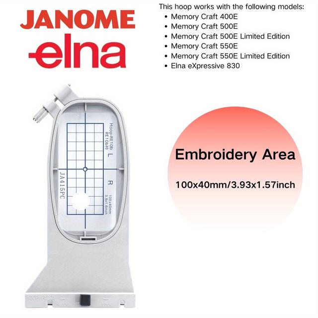 TEMU Aros de bordado de plástico para máquinas de bordar 400E 450E 550E 830