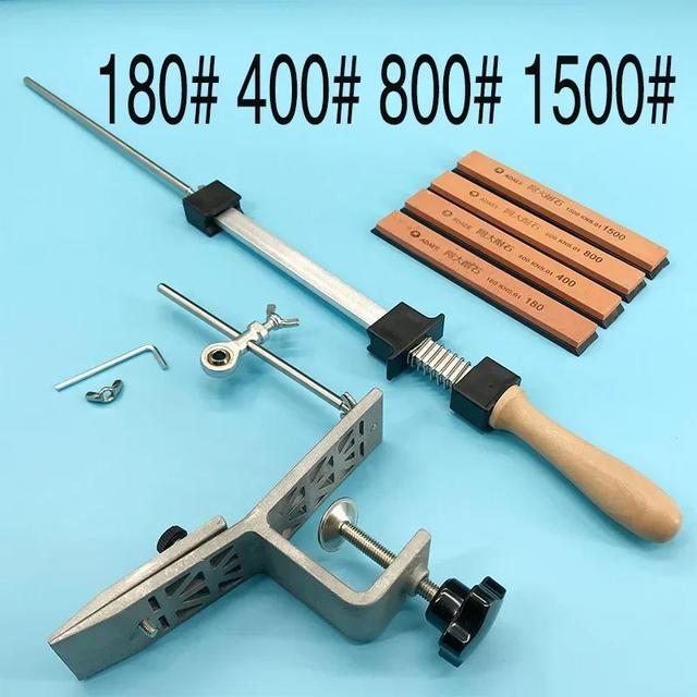 TEMU Fixed Knife Sharpener Professional Angle Sharpening Stone Kitchen Grinding System Diamond Grinder Woodwork Tool