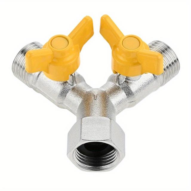 TEMU 1/2 Inch Water Distributor Y-valve With Shut-off For Garden Hose And Washing Machine