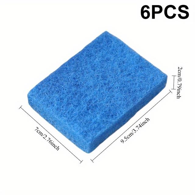 TEMU 365- 6pcs Professional Grill Cleaning Sponges | Heat- Scratch-free Scraper | For Gas/charcoal/oven | Non-slip Ergonomic Grip | Outdoor Kitchen Essential | Free Storage Rack With Purchase