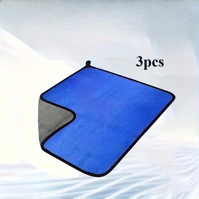 TEMU 3pcs Of Ultra- Car Cleaning Wipes, Car Wash Towels, Microfiber Cleaning Cloths For Dry-wiping, Car Wash Drying Towels, For Car Detail Cleaning - Father's Day Gift For Dad