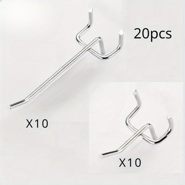 TEMU 10/20 Stück Wandhaken mit Perforationen, geeignet für perforierte Bretter und Wandverstärkungen, inklusive Lochplattenhaken, Display-Brett-Haken und Regalhaken für Supermärkte und Geschäfte