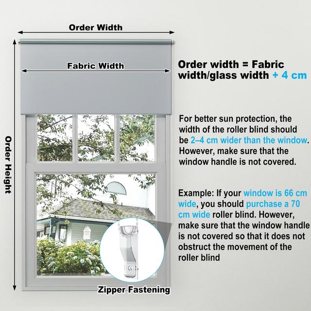TEMU Graue Verdunkelungsrollo, Verdunkelungsrollo, Klemmfix Klemmrollo, Seitenzugrollo, Fensterrollo, Thermorollo ohne Bohren/mit Bohren für Fenster Türen, Privatsphäre Sonnenschutz