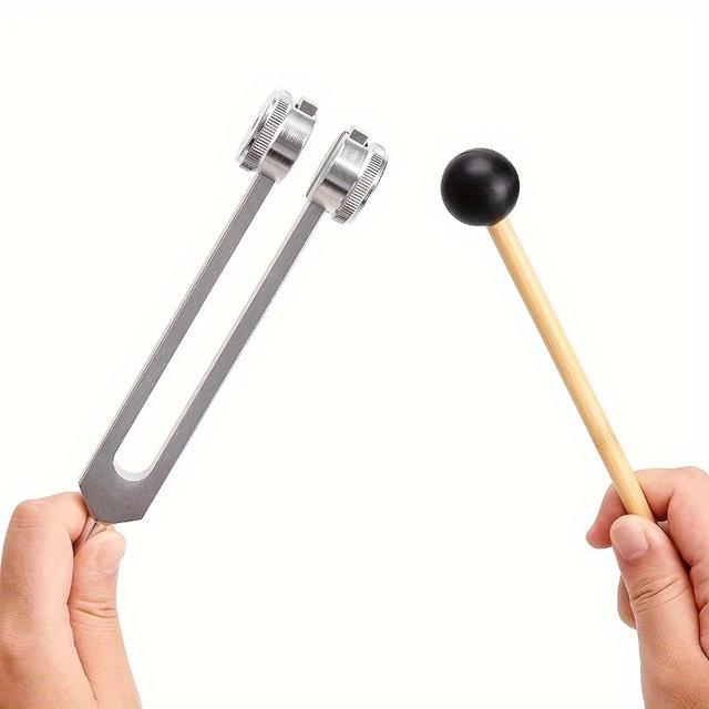 TEMU 128hz Tuning Fork - A Professional Ear For And Relaxation, Includes Manual Ear Pick With Resonance Advantages (perfect For Ear Wellness And Stress Reduction)