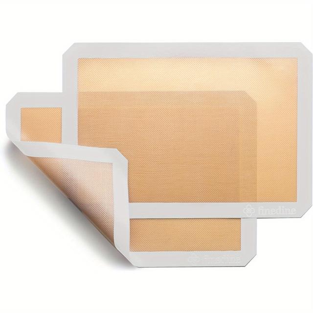 TEMU Set Of 2 Silicone Baking Mat White