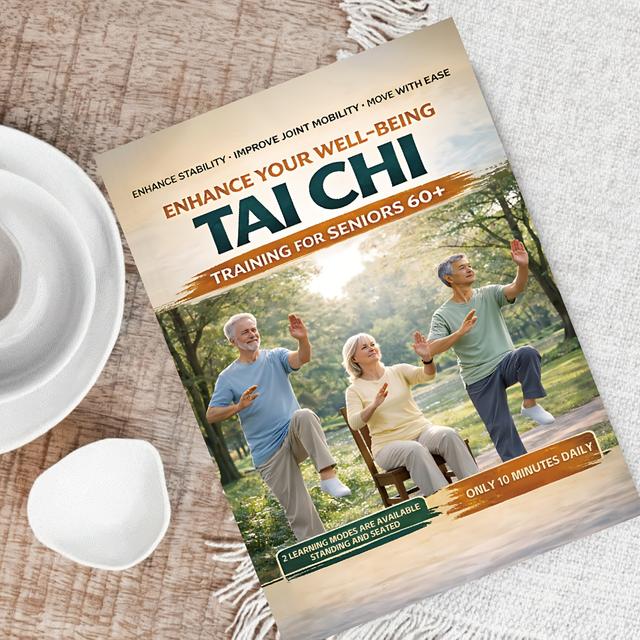 TEMU Guía de ejercicio de Tai Chi | Entrenamiento diario de para personas mayores | Apto para estar y de pie | Mejora el y la flexibilidad | Plan de entrenamiento en casa de 4 semanas | Diagramas con