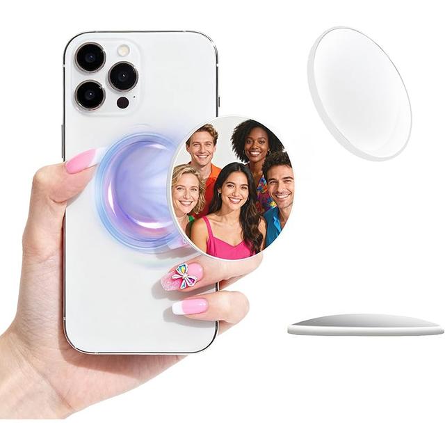 TEMU Magnetic Selfie Mirror For Rear Camera- Ultra-thin Convex Phone Lens Compatible With Magsafe, Suitable For Iphone 16 15 14 13 12 Pro , Magnetic Phone Case And All Phones