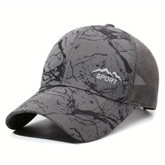 TEMU 1 sombrero de sol para hombre para primavera y verano, gorra de protección solar para deportes al aire libre con malla trasera, gorra casual para pesca con ala transpirable