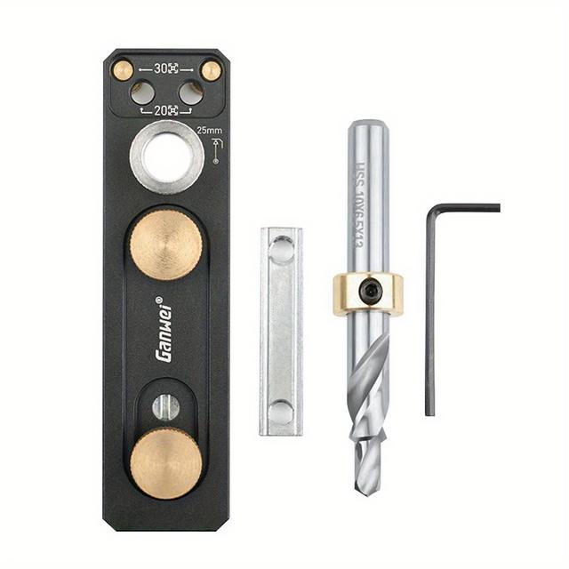 TEMU Drilling Guide For Vertical Designed For 20#, 30#, And 40# Aluminum Profiles, Featuring Sliders And An M6 Countersunk Step Drill