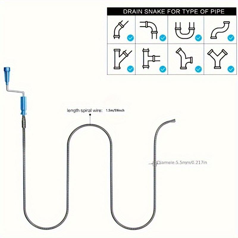TEMU Drain With Telescopic Handle- Easy-to-use, No Battery Needed, Ideal For Unclogging Sinks And Drains In Household Plumbing