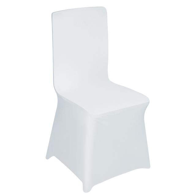 TEMU 50pcs/100pcs Stretch Dining Chair Slipcovers, Removable & Washable White Chair Covers For Hotel, Banquet, Kitchen, Restaurant, Wedding Party